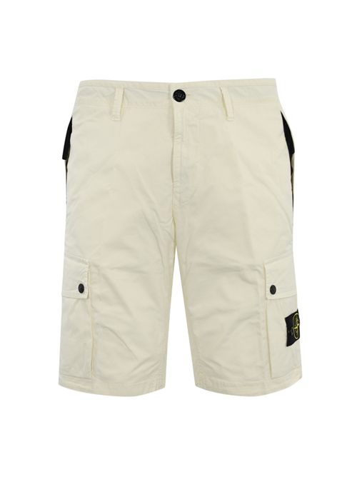 Bermuda L100011 cotton twill stretch Avorio STONE ISLAND | L100011S0010V0093